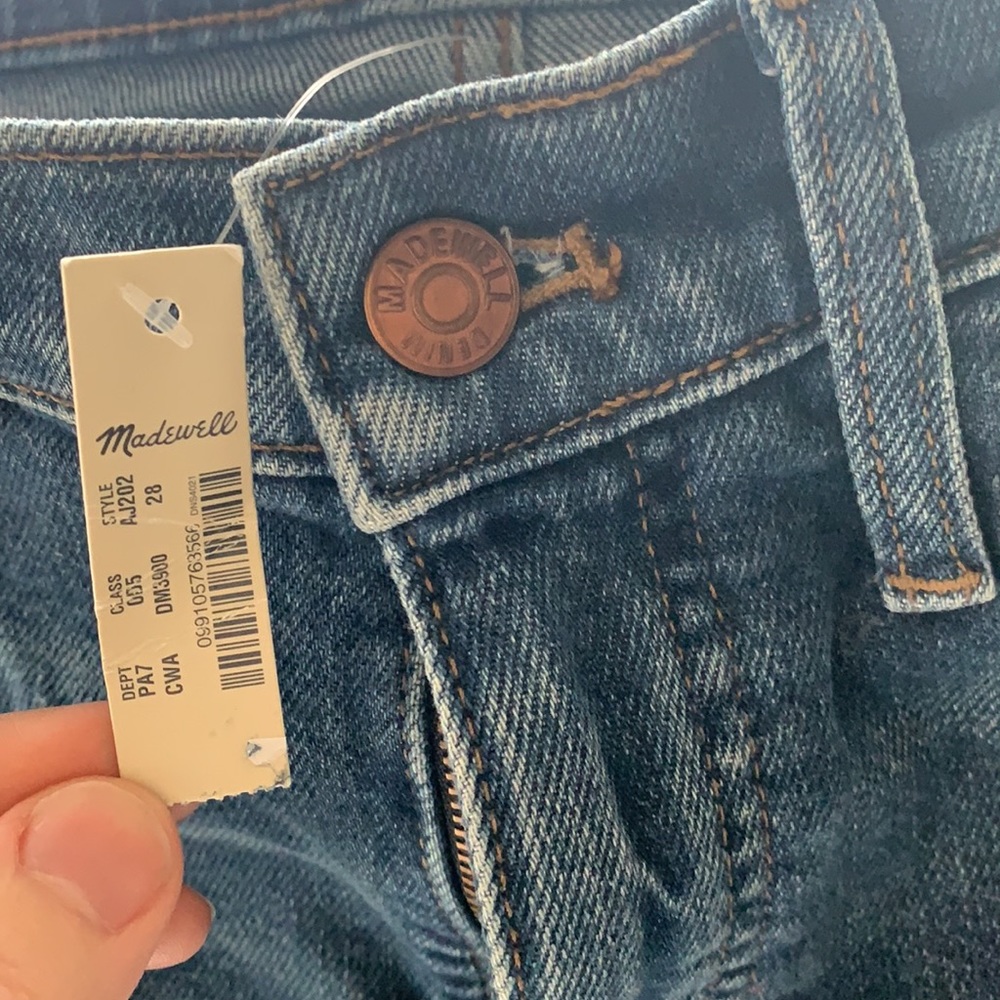 Madewell Denim Jeans Mid-Rise Classic Straight 28w - Picture 2 of 6